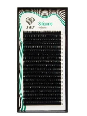 LOVELY Eyelashes black Silicone - 20 lines Mix