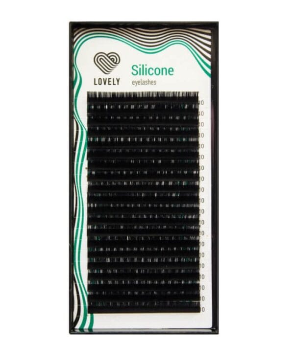LOVELY Eyelashes black Silicone - 20 lines Mix